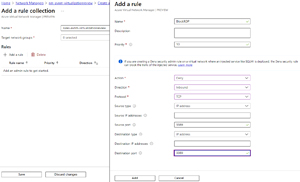 Add a security admin rule to a collection