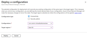 Deploy a configuration